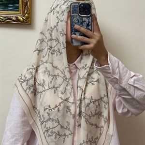 Платок из жоржета Janyshovy — 110×110, производство Китай