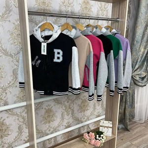 Новинка Стильные бомберы с начёсом Ткань трёхнитка