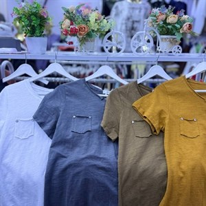 Хлопковая футболка 100% хлопок оптом 44–48 — белая, черная, хаки, серая, кирпичная