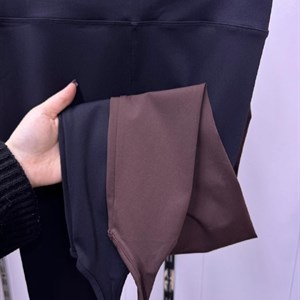 Женские лосины со штрипками без начеса — черные и кофейные, размеры M–XL