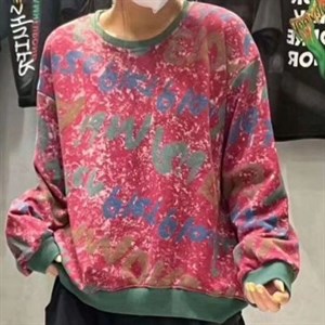 Модель 9103 Трикотажный бомбер свободного кроя Размер