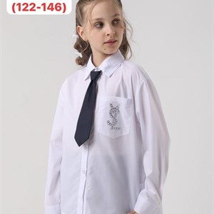 Оптовая продажа белых блузок для детей 8-12 лет в Бишкеке