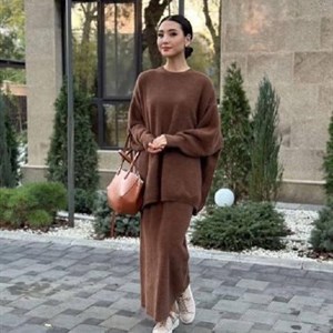 Костюм-двойка из альпака оптом, производство Гуанчжоу, размеры 44–50