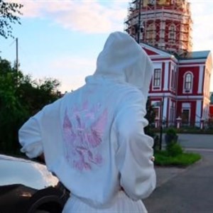Женские худи оверсайз на молнии с вышивкой на спине оптом
