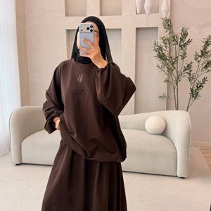 Осенне-зимняя одежда oversize 42–54 из турецкой ткани — модель 091