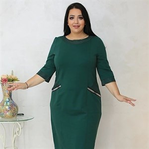 Комбинированное платье Аня из трикотажа двухнитка