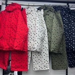 Болоневая женская двойка из Гуанчжоу — куртка и брюки, размеры M–L