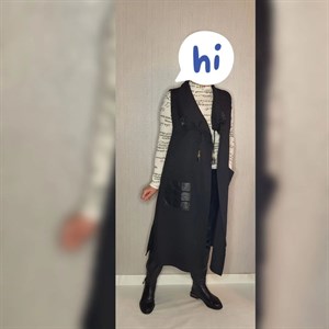 Модель 573 Жилет из плотного трикотажа Джерси на кармане