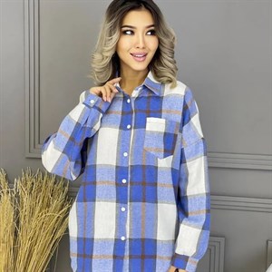 Стильные женские рубашки в клетку Размер Стандарт