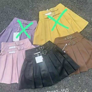 Кожаные юбки и шорты для детей - новое поступление в оптовом магазине