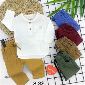 Для самых маленьких Костюмы двойки из натурального