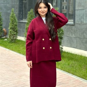 Стильный женский костюм-двойка из Турции — качественная вязка, размер стандарт