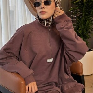 Женский оверсайз-костюм на осень из ткани 2х нитка, Турция