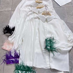 Шикарная новинка Рубашки оверсайз с струистыми перьями
