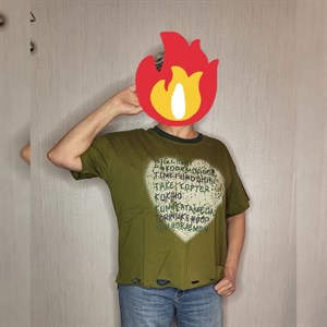 Модель 9033 Футболка трикотаж Низ резаный Четыре цвета